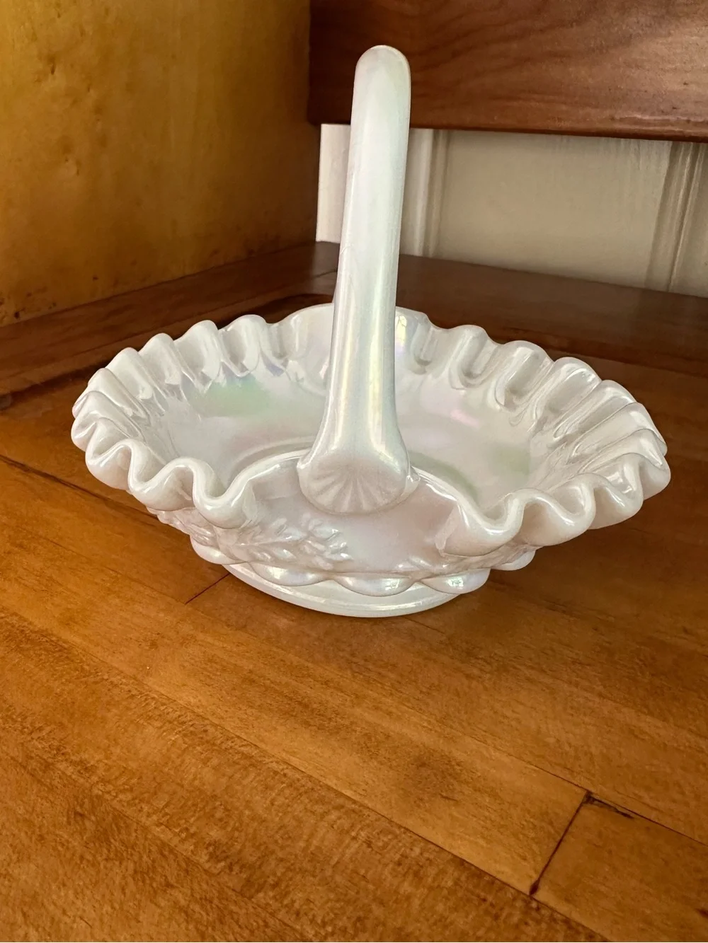 Westmoreland Miniature Iridescent Basket